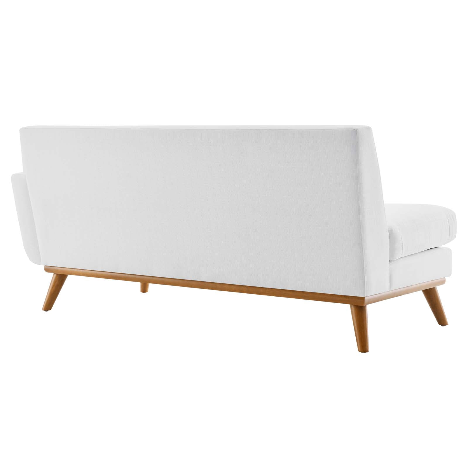 Modway Engage Right-Arm Upholstered Fabric and Wood Loveseat in White