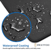 Swayvoo Gaming Mouse Pad with Wireless Charging, Waterproof Desk Mousepad with Phone Holder, 15W Fast Charging Large Computer Keyboard Mat for Home, Office