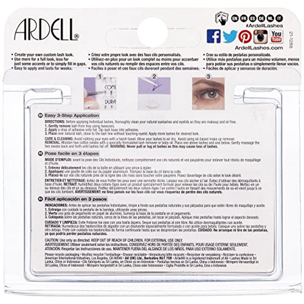 Ardell Individual Duralash Lashes Set, Short Black 56 ct (Pack of 6)