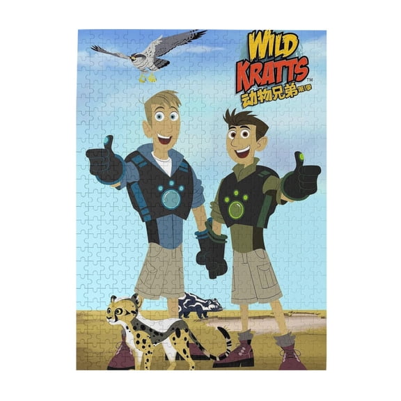 500 Pieces Unique Wild Kratts Jigsaw Puzzles For Adults Cartoon Wooden Puzzle Large Puzzle Game Artwork Family Decorations Puzzle