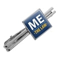 thumbnail image 1 of Me Above the Law Square Tie Bar Clip Clasp Tack- Silver or Gold, 1 of 4