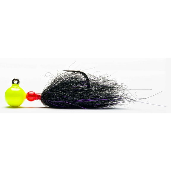 Mustad SBJ-1/4-CB-1 Sink It Series Jig UV Chartreuse-Anadro Black 1/4oz - SBJ-1/4-CB-1