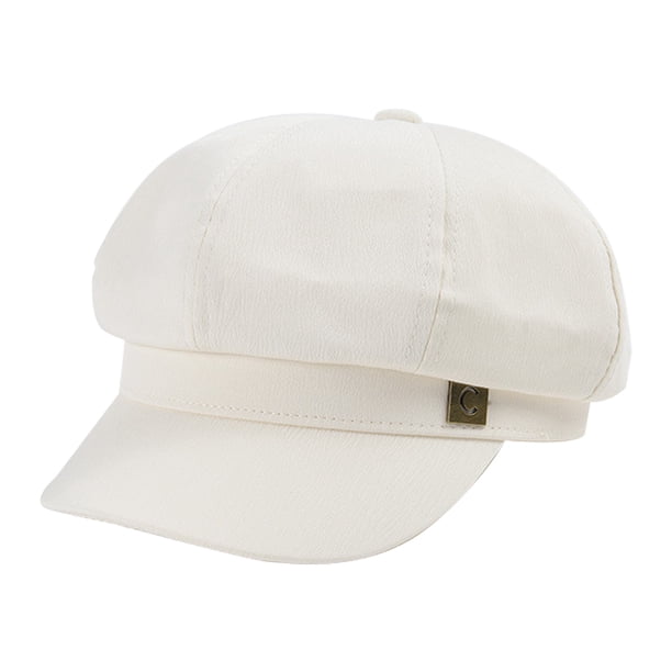 Sombrero de mujer con circunferencia de 56-58 cm, gorro octogonal, gorro retro, boina informal con lengua de pato y visera, gorro protector solar