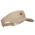 thumbnail image 4 of Golden Retriever Head Embroidered Pro Style Cotton Washed Visor - Khaki OSFM, 4 of 5
