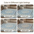 thumbnail image 7 of ODIKA 8'x10' Washable Area Rug Non-Shedding, Easy Care, Interlocking Trellis Skid Hallway Grey Checkered Boho Geometric Playful for King Size Bedroom Under Bed, Master Suite, 7 of 7