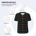 thumbnail image 5 of Rocae Buffalo Plaid Dark Green for Breathable Men's Baseball T-Shirt Fashionable Casual Baseball Jersey, Moisture-wicking Sportswear X-Large, 5 of 9