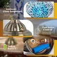 thumbnail image 5 of Turkish-Moroccan Mosaic Table Lamp - Bohemian Stained Glass Nightlight with Intricate Patterns, Ideal for Bedroom,Living Room, Office Decor,Holiday Gift, Decorative Light,Vibrant Lamp Design, 5 of 11