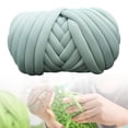 thumbnail image 1 of Hilo grueso de poliéster, hilo grueso voluminoso, hilo de tejer de brazo, hilo tubular jumbo, hilo de tubo para macramé, bricolaje, manta, Verde perfecl hilo grueso, 1 of 8