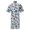 White, variant on Vedolay Sets For Men Mens Hawaiian Shirts Sets 2 Piece Beach Attire Tropical Aloha Print Outfit,White 4XL