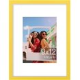 thumbnail image 1 of Vittanly 9x12 Picture Frame, Display Pictures 6x8 with Mat or 9x12 without Mat, Premium Material with Shatter Resistant Plexiglass, Photo Frame for Wall or Table Top Display, Yellow, 1 Pack, 1 of 6