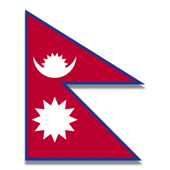 Magnet Me Up Nepal Nepalese Flag Vinyl Automotive Magnet Decal, 4x6 Inches
