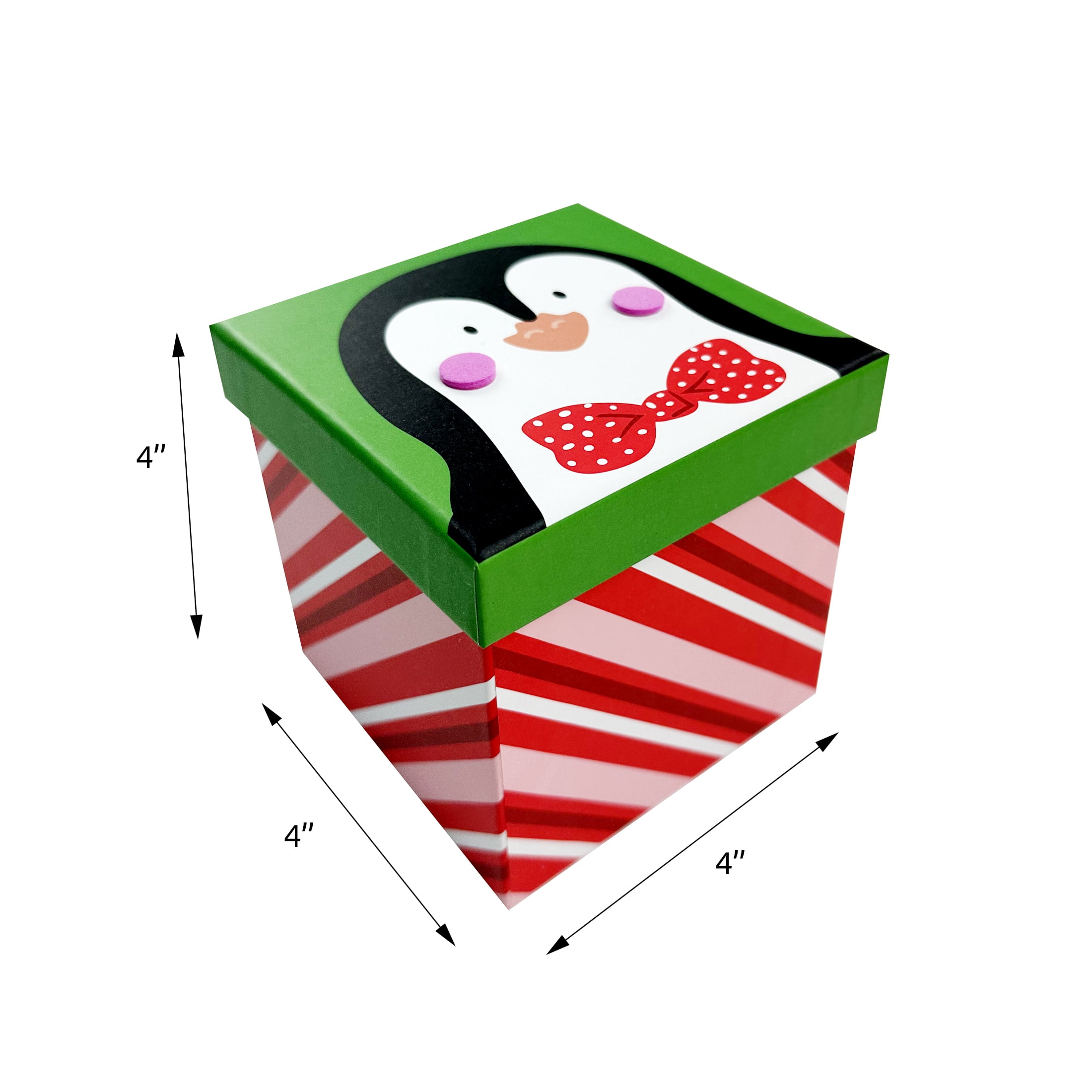 Holiday Time Christmas 15pc 4in 3d Characte GIft Boxes Santa Penguin Snowman