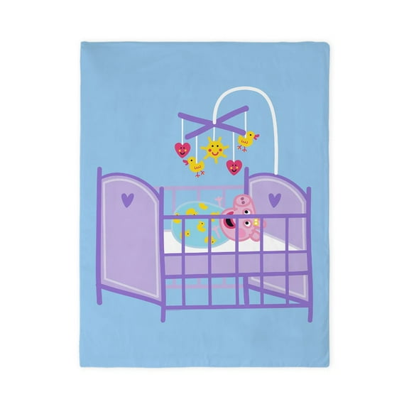 CafePress - Peppa Pig: Crib Giggles - Twin Duvet Cover, Printed Comforter Cover