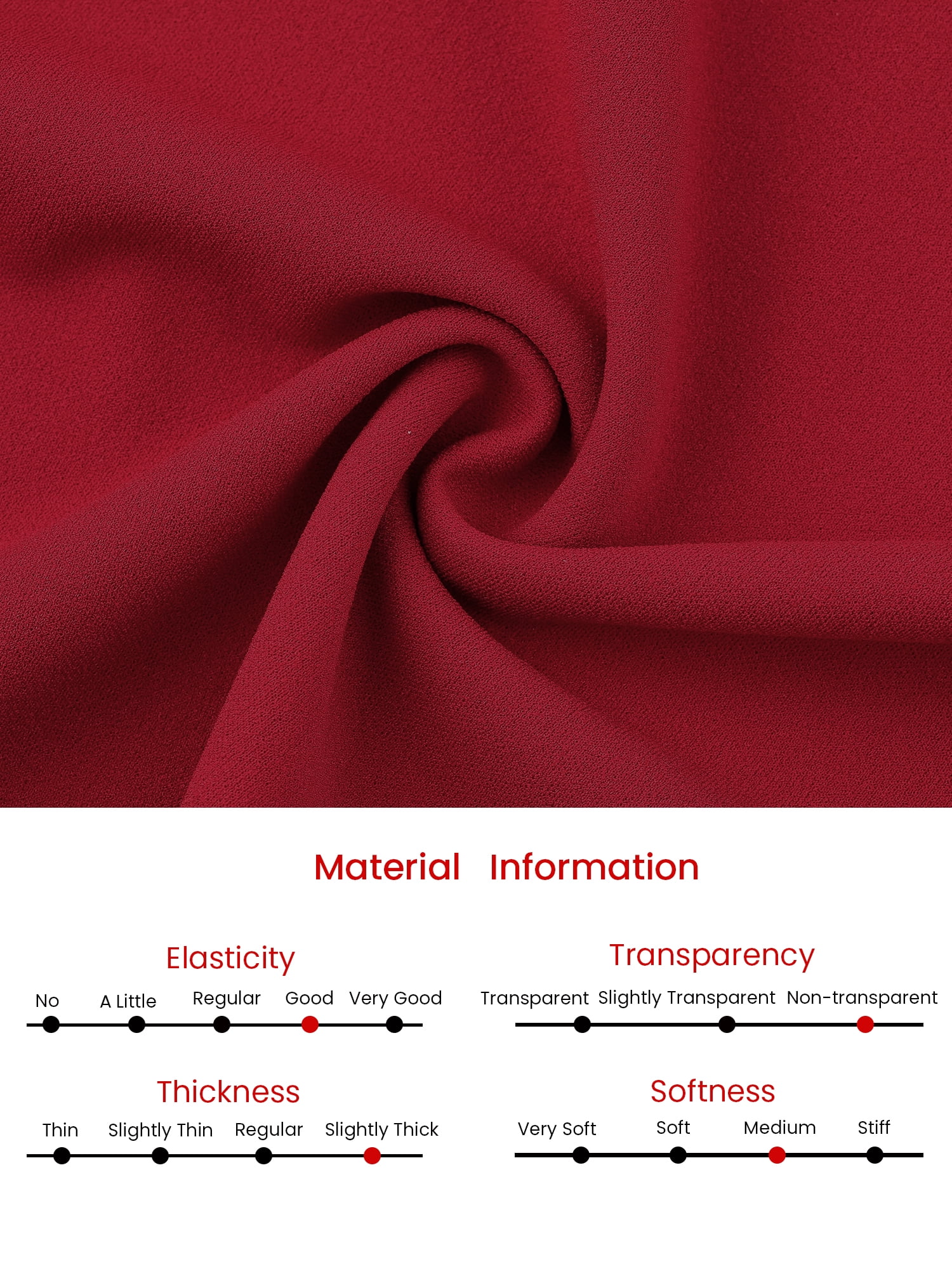 DARING DIVA Women's Fishtail Long Skirt High Work Maxi Mermaid Skirts XL Dark Red