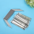thumbnail image 1 of Paper Fasteners Binding Clamp File Fasteners Files Binding 50pcs File Fasteners 2-Hole Iron Binder Clip Paper Prong Fastener Binding Clamp 80mm Hole Pitch For 350Sheets A4 Paper ANGGREK 2-Hole Binder Clip, 1 of 8