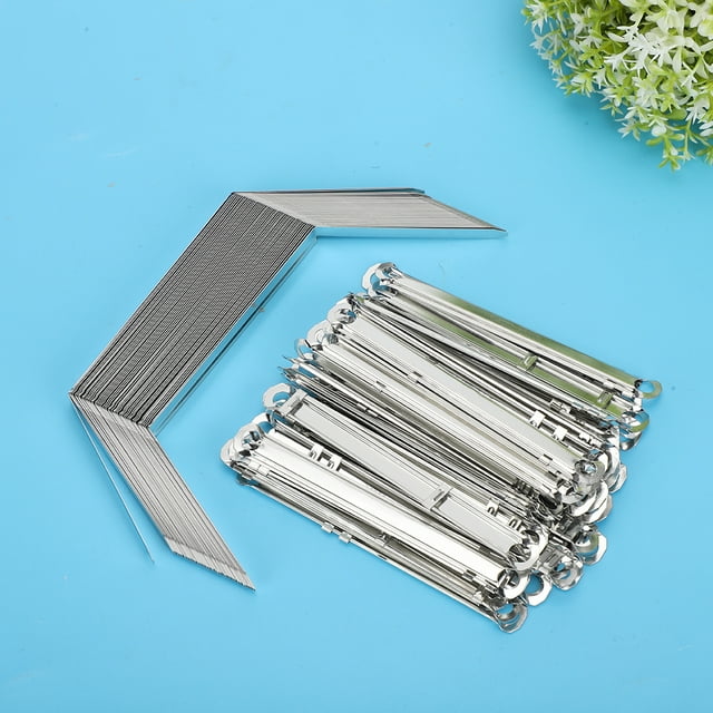 Paper Fasteners Binding Clamp File Fasteners Files Binding 50pcs File Fasteners 2-Hole Iron Binder Clip Paper Prong Fastener Binding Clamp 80mm Hole Pitch For 350Sheets A4 Paper ANGGREK 2-Hole Binder Clip
