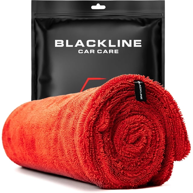 Toalla de secado Blackline Car, 2 pies x 3 pies, XL, 1300 GSM, microfibra