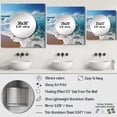 thumbnail image 4 of Designart "Aqua Force Of The Sea Surge I" coastal Turquoise Large Square Mirror - Square Bedroom Mirror Printed Wall Decor - Coastal Square Printed Wall Mirror Art, 4 of 5