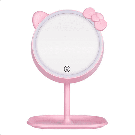 Led Desk Lamp Makeup Mirror With, Small Vanity Mirror With Lights Desktop