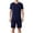 Navy, variant on Maean Mens Pajamas Sets Short Sleeve Shirts and Loungewear Loose Shorts 2 Piece Lightweight Breathable