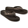 thumbnail image 3 of COBIAN Adult Female Braided Bounce Flip Flop Sandals, Color: Chocolate, Size: 6, 3 of 6