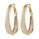 thumbnail image 2 of Pendientes para mujer, regalos para mujer, pendientes ovalados de moda, pendientes de malla metálica, pendientes de malla metálica con media hebilla, anillo dorado, 2 of 5