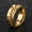 Gold, variant on 8mm Black/Gold/Silver Roman Numerals Band Mens Spinner Chain Titanium Steel Ring