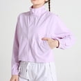 thumbnail image 6 of Women's Athletic Workout Jacket Lightweight UPF 50+ Long Sleeve Shirts Zip Up Cropped Sun Jacket Sun Protection Clothing Women Long Sleeve Shirts for Women, 6 of 6