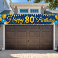 thumbnail image 5 of Blue Backdrop Banner with Golden Happy 80th Birthday Text Balloons and Star Decors Birthday Party Photography Props Birthday Decoration Party Supplies, 5 of 7