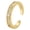 Gold, variant on Cubic Zirconia Polished Open-Ended Adjustable Open Cuff Ring Clear Silver R175