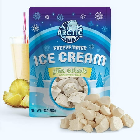 Arctic Farms Freeze Dried Ice Cream that Does Not Melt (Pina Colada) (1oz)