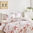 thumbnail image 5 of Burnt Orange Leaves Queen-90" x 90" (1 Quilt + 2 Pillow Shams) Botanical Quilt Set, 5 of 7