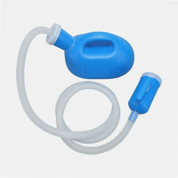 Urine Bottle for Men and Women, 2000ml Reusable Leakproof Portable Potty Urinal with Long Tube and Lid, Urine Collection for Hospital Home Camping Car Travel