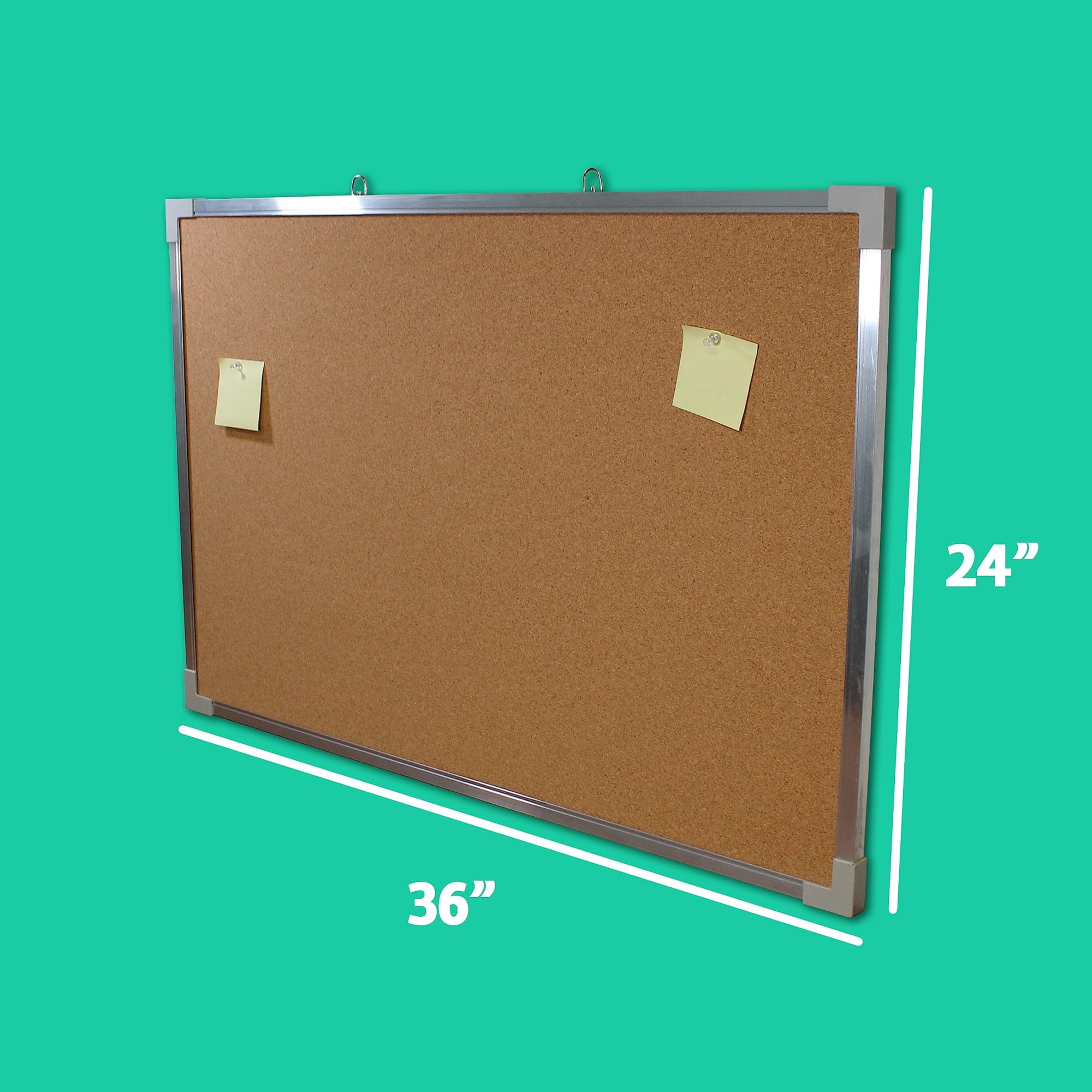 Home, School, Office 24 X 36 Aluminum Framed Cork Board