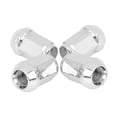 thumbnail image 3 of 16 Pcs M12x1.5 Chrome Bulge Acorn Wheel Lug Nuts Cone Seat Silver Tone for Car, 3 of 4