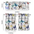 thumbnail image 6 of Kitchen Curtains 36 Inch Short - 3 Panel Set with Colorful Butterfly Floral Pattern, Rod Pocket Window Curtain, 100% Polyester for Butterfly Lovers, Farmhouse, Kitchen, Bedroom, Easy Wash, 6 of 6