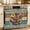 Brown, variant on Blue Beige Crab Coastal Oven Curtain with Tie Top, Oven Skirt Curtain for Kitchen, Summer Coral Nautical Under OvenCover Panel for Dust & Grease Protection, Apartment RV Cabinet Curtains 27''x20''