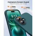 thumbnail image 4 of KOMI Designed for iPhone 16 Case,Shockproof Liquid Silicone Protective Phone Case with Soft Anti-Scratch Microfiber Lining Ultra Slim Drop Protection Phone Cover 6.1 inch Blackish Green, 4 of 5