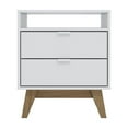thumbnail image 5 of Kappesberg Hanford White/Light Brown 2-Piece Bedroom Set, One 6-Drawer Dresser and One 2-Drawer Nightstand, 5 of 6