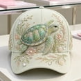 thumbnail image 2 of HonestMatter Animal Print Baseball Cap, Women Adjustable Baseball Cap with Ocean Sea Creature Design, Casual Lightweight Dad Hat for Outdoor, 2 of 3