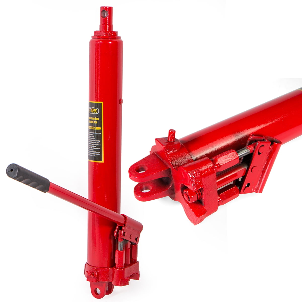 Tril Gear 8 Ton Long Ram Jack Cherry Picker Replacement Hydraulic Manual Engine Hoist Crane Red