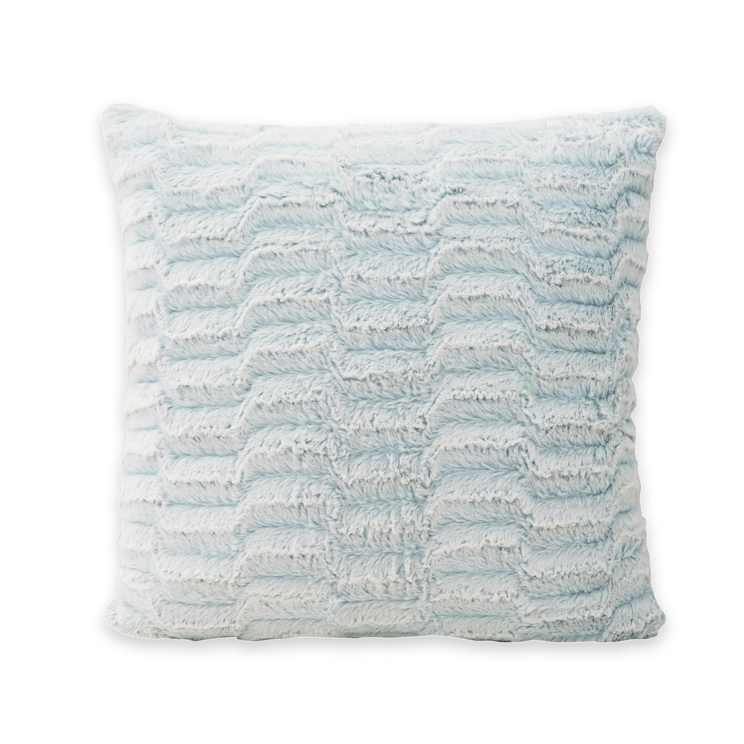 Arlee Nevada Fur Decorative Square Floor Pillow 24" x 24" Pack of 1 Teal Cloud Blue