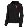 thumbnail image 2 of Women's Antigua  Black Baltimore Orioles Contemporary Quarter-Zip Hoodie, 2 of 3
