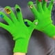 thumbnail image 5 of Guantes de uñas con diamantes de imitación Ticfox DIY profesional mantener caliente engrosamiento dedo completo verde, 5 of 12