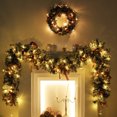 thumbnail image 2 of Christmas Wreath Clearance! Grrvtrz Christmas LED Lights Decorative Wreaths Glowing Wreaths Artificial Christmas Wreaths Door and Window Hanging Decoration Christmas Scene Decoration Props, 2 of 6