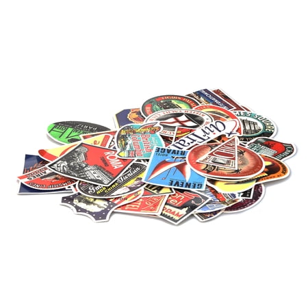 55PCS Various Styles Waterproof PVC Stickers International Hotel Stickers TAPDRA Spare Part