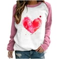 thumbnail image 2 of DPTALR T-shirt Imprimé pour Femme Blouse à Manches Longues Col Rond Hauts Décontractés Chandail à Capuchon, 2 of 4