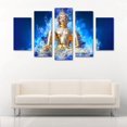thumbnail image 2 of Juego de Cuadros Decorativos, Buda con Aura Azul y Estilo Energético, 5 Piezas, Ideal para Sala y Oficina, 150x80cm, 2 of 5