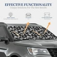 thumbnail image 4 of Windshield Sun Shade, Black Gear Pattern White 2-Piece Foldablecar Sunshade Windshiel, Sunshade For Car Windshield Keeps Vehicle Cool Heat Insulation Protection, 4 of 7