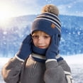thumbnail image 4 of Childrens Winter Hats with Ear Flaps Gloves Scarf Set, Children Beanies Hats Warm Beanie for Ages 4-10 Years Girls Boys, 4 of 4